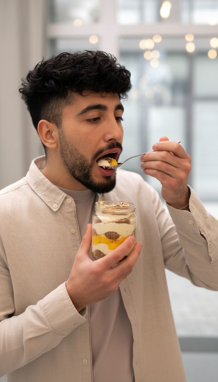 Tiramisu sur fond blanc